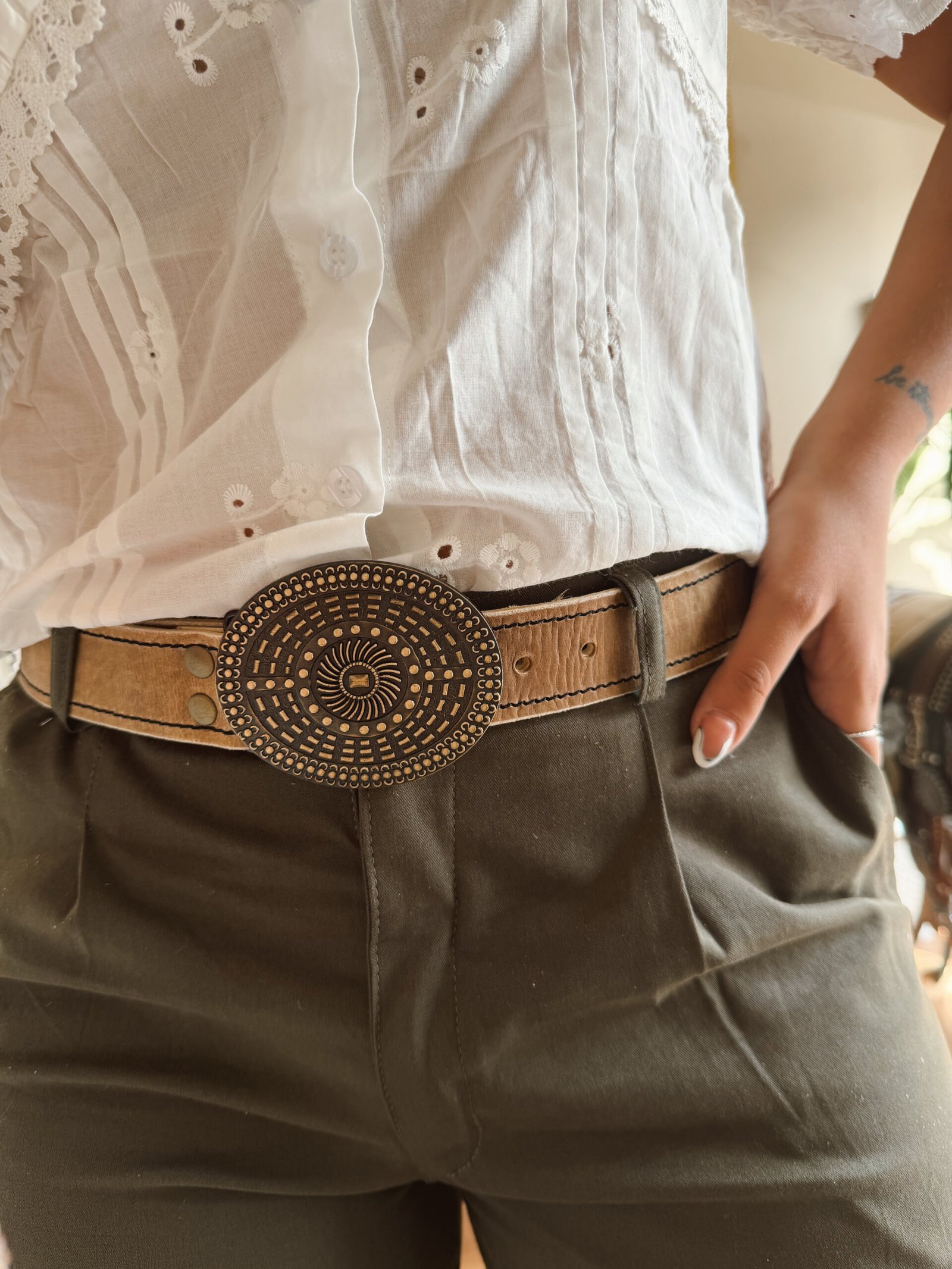 CINTO DE CUERO CRUDO CHAPON