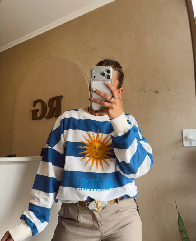 BUZO RUSTICO SOL ARG AZUL