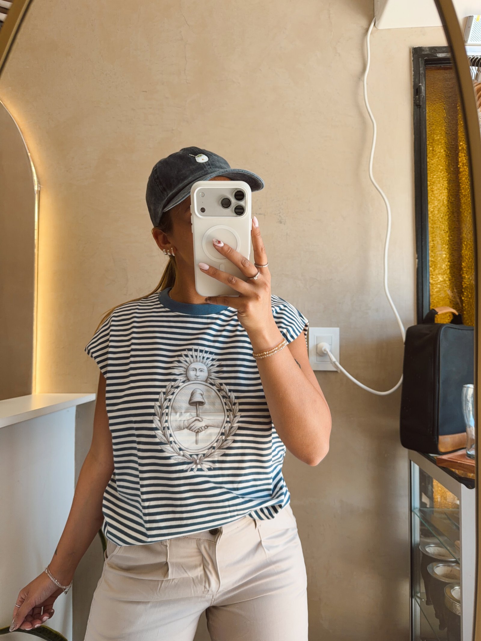 MUSCULOSA RAYADA AZUL