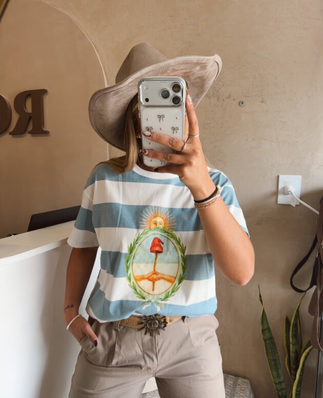 REME ALGODON ESCUDO NACIONAL CELESTE