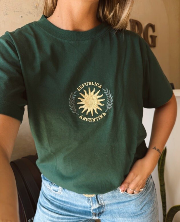 REMERA REPÚBLICA ARG Y SOL VERDE