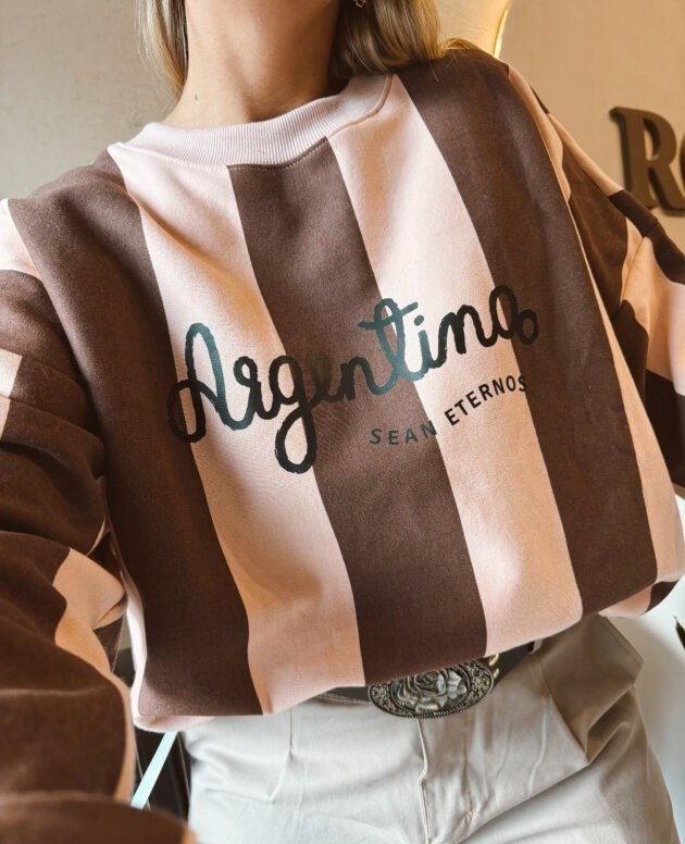 BUZO SEAN ETERNOS CHOCOLATE Y ROSA