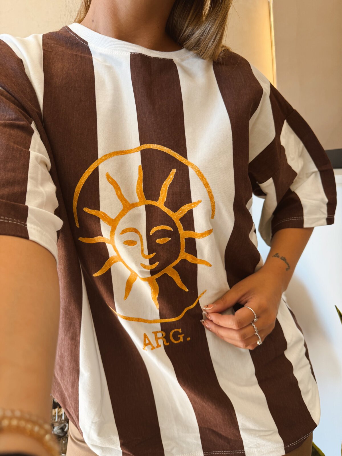 REMERON RAYADO MARRÓN BLANCO SOL ARG - Image 2