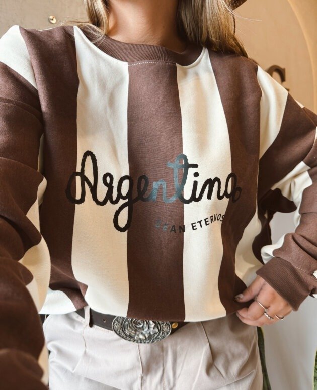 BUZO SEAN ETERNOS CHOCOLATE Y NATURAL