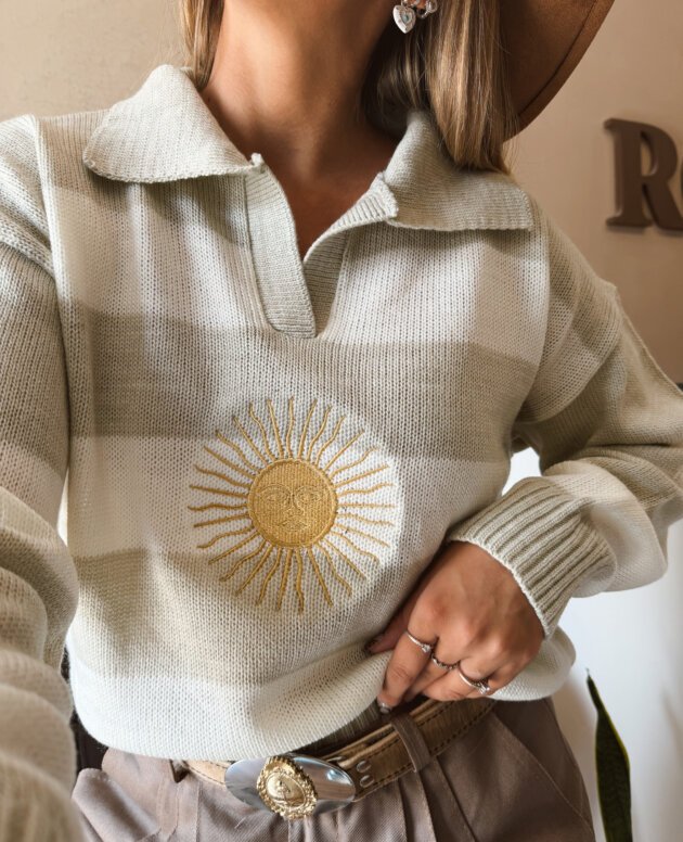 SW SOL DE MAYO RAYADO BEIGE Y NATURAL