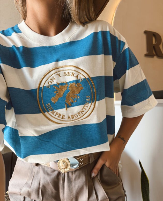 REMERA MALVINAS AZUL