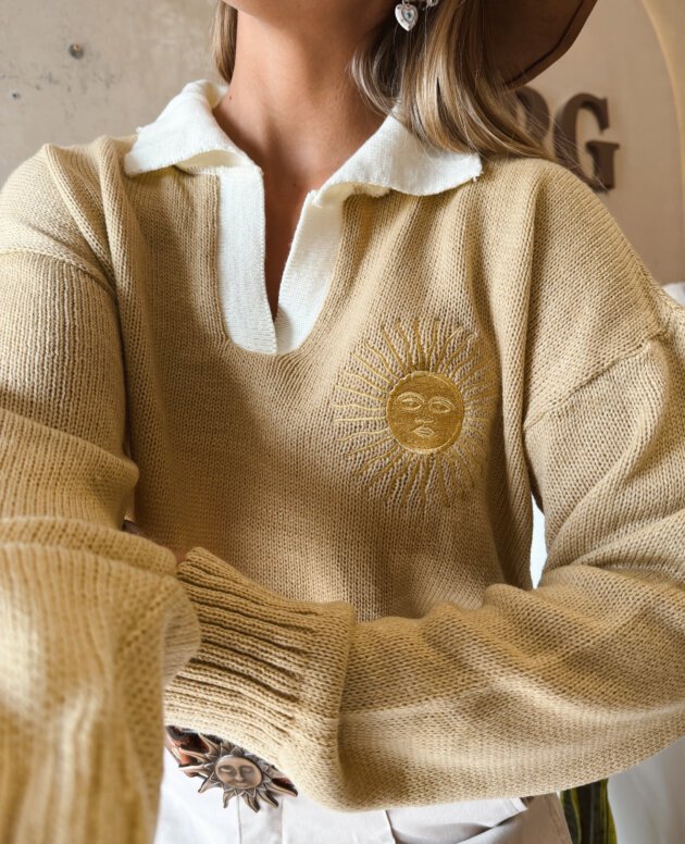 SWEATER CHOMBA MOSTAZA