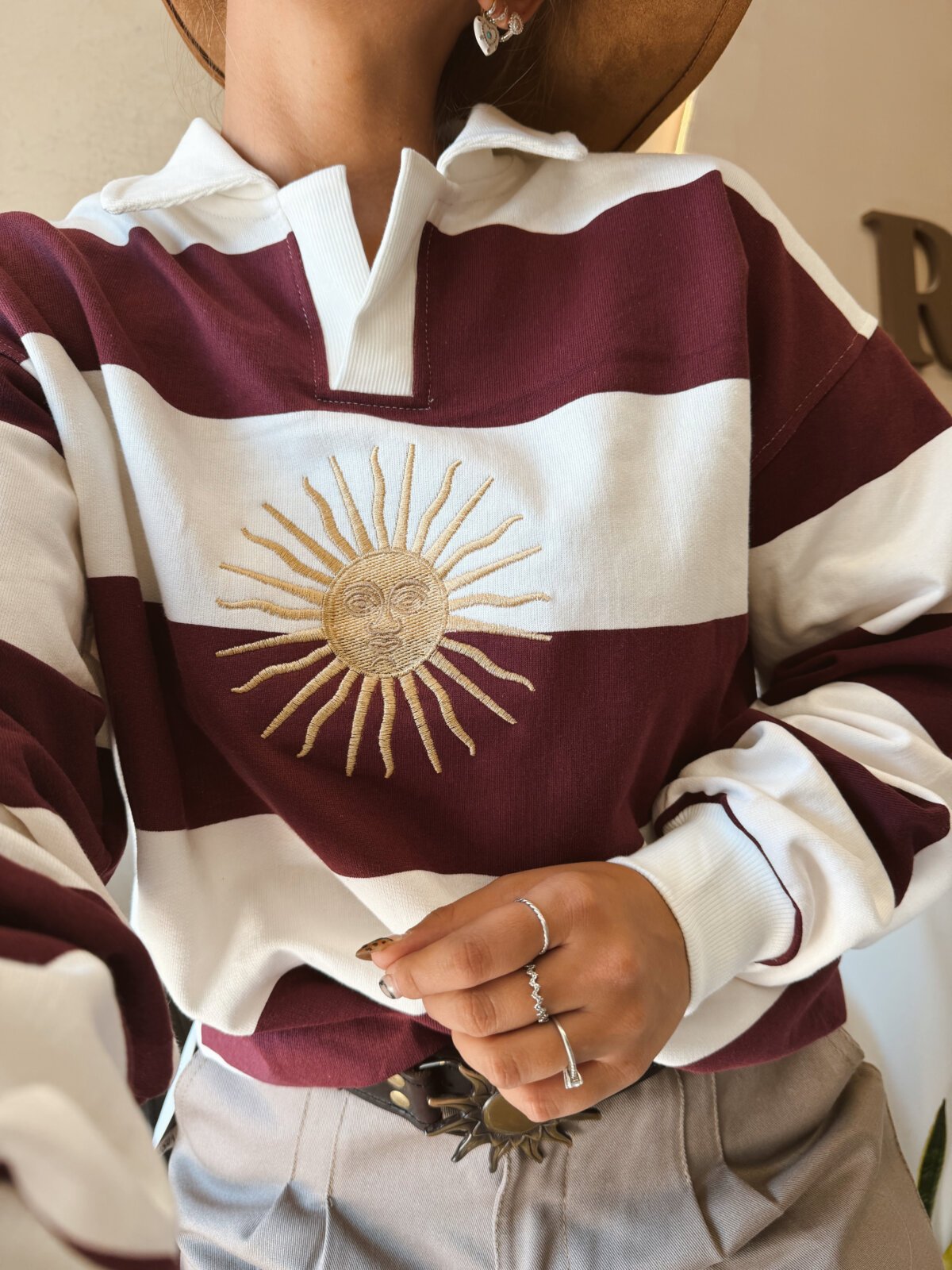 BUZO SOL CHOMBA BORDO