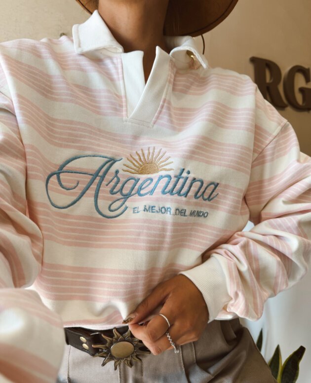 BUZO ARGENTINA CHOMBA ROSA