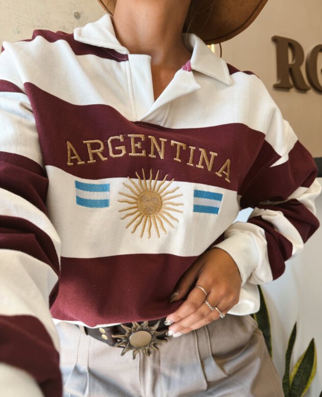 BUZO ARGENTINA BANDERAS BORDO