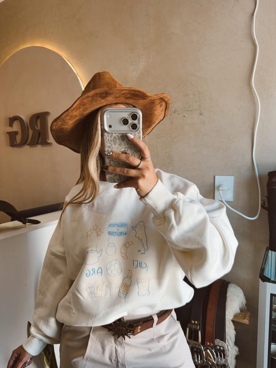 BUZO ICONOS ARGENTINA FRISA CREMA - Image 2