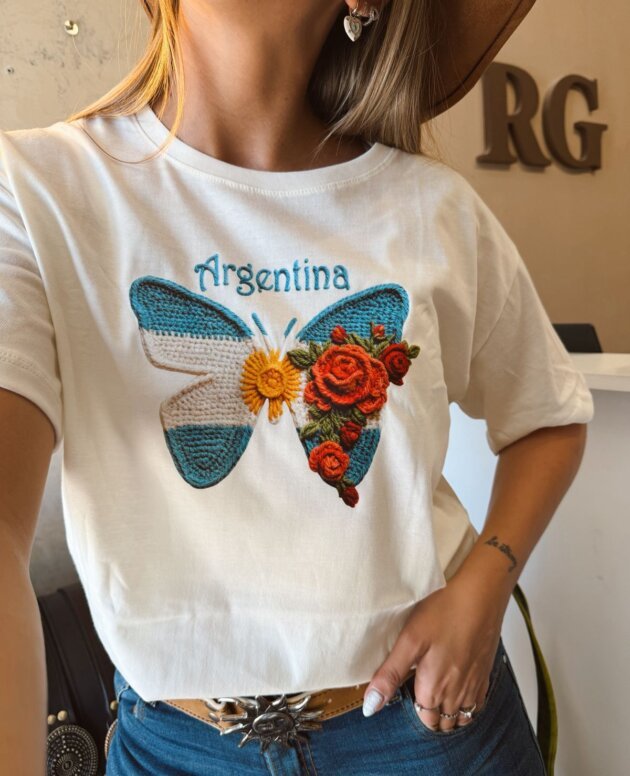 REMERA MARIPOSA ARGENTINA