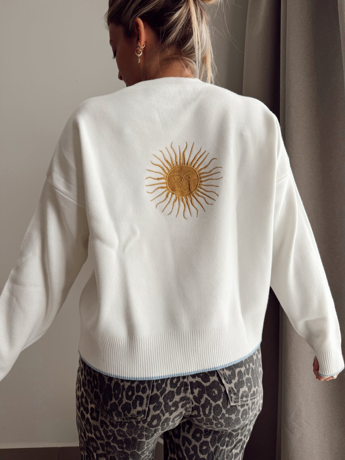 SWEATER SOL BORDADO NATURAL
