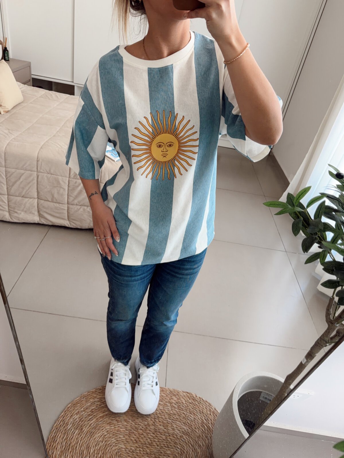REMERA SOL RAYADA