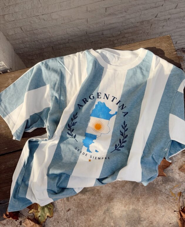 REMERA MAPA RAYADA