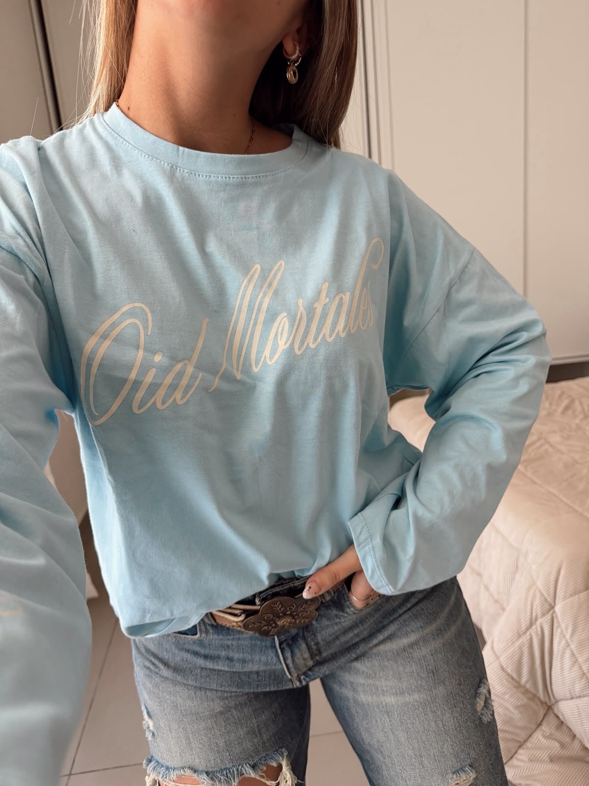 REMERA OID MORTALES CELESTE