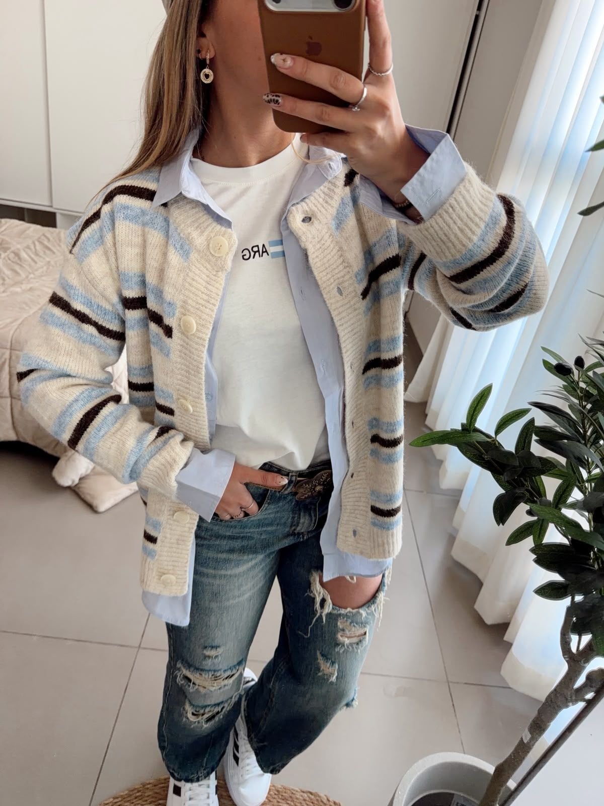 CARDIGAN RAYADO